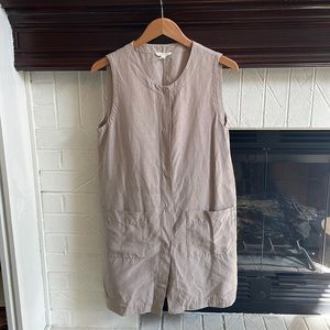 Eileen Fisher Linen Blend Tunic in Cream S G6